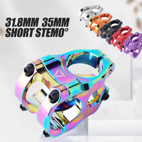 35mm Purple Silver Red Orange Bike Stem For 31 8mm Handlebar Fork Short Bike Stem Clamp 31.8 Aluminu