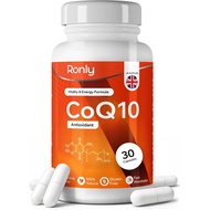 Ronly CoQ10 Supplement 100mg - 30 Capsules | Co Enzyme Q10 (Ubiquinol) | High Strength Antioxidant &