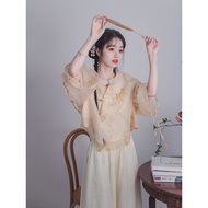 Osmanthus Jade Tea series outfits complete set of new Chinese style suits for women's high-end Zen s