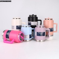 SUNSHINE Water Bottle, Insulated Thickened Sports Water Bottles, Portable Broken-resistant 2L with H