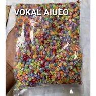 Contents 1 Pound (450 grams) - AIUEO Mixed Color Vocal Alphabet Beads