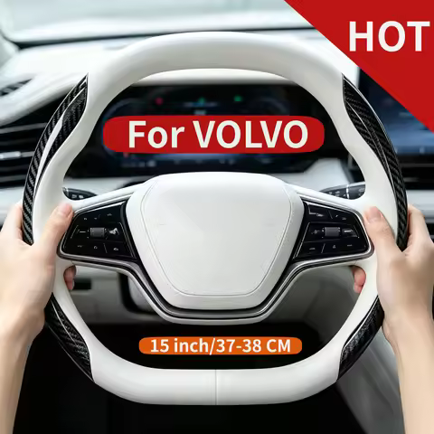 37-38cm modified double D-shape steering wheel suitable for Volvo XC90 XC60 S90 V90 EX90 EX6 S60 V60