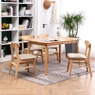 Solid Wood Desk Chair for Adults, Nordic Style, Suitable for Milk Tea Shops, Simple and Casual with 