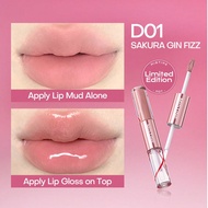 Double Ended Lip Gloss 1.5g+1.5g Color Holding Lip Glaze Hydrating Lip Jelly Long Lasting Lipstick L