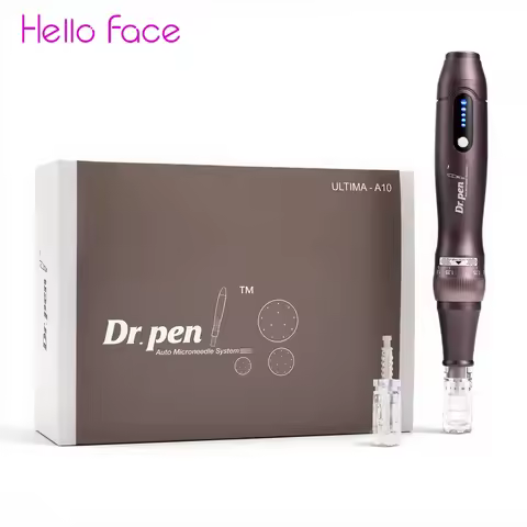 Original Dr. pen A10 Microneedling Pen 0.25mm 5 Speeds Type-C Charger 2 Cartridges Wave Needle Desig
