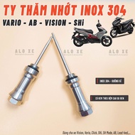 304 stainless steel oil gauge for scooters such as Vario/Click, AB, Vision, SHi VN, Lead 4VAL, PCX 1