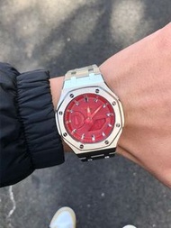 GA2100 改裝 AP 風格不鏽鋼錶殼｜紅色錶盤改裝套件｜可代裝