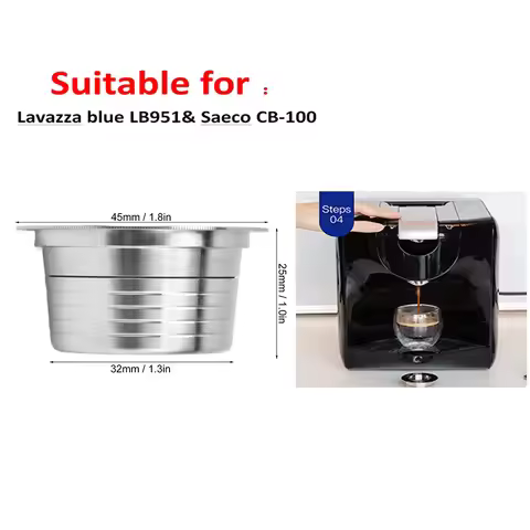 iCafilas For Lavazza Blue Coffee Filters Stainless Steel Coffee Pod for Lavazza Blue LB951 for cb-10