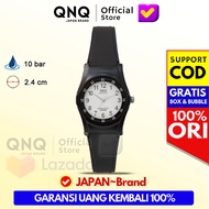 Jam Tangan Wanita Q&Q Original | QNQ Analog Cewek Ori | QQ Tali Karet Rubber | Kado Ulang Tahun Cewe