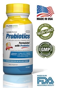 [USA]_Wellness Goods Symbiotic for Women and Men, 24/7 Digestive Support, Combined Probiotics and Pr