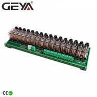 GEYA NGG2R 16 Channel Relay Module with Fuse Protection 12VDC 24VDC Relay PLC 1NO1NC DIN RAIL