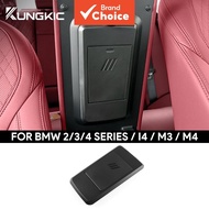 Kungkic Hidden Center Console Organizer for 2020-2025 Bmw 3/4 Series I4 Armrest Storage Tray Accesso