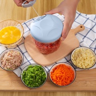 HELDL Manual Food Chopper Mini Food Processor 500ml/900ml With Rope Pounding Garlic Cutting Peppers Puree Cooking Machine for Onion Nuts Vegetable Meat Kitchen Slicer Cutter