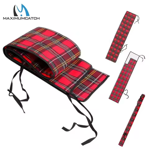 Maximumcatch Classic Printed Fly Rod Bag Cotton Cloth Sock Sleeve Cover for 9ft 4 Piece Fishing Rod 