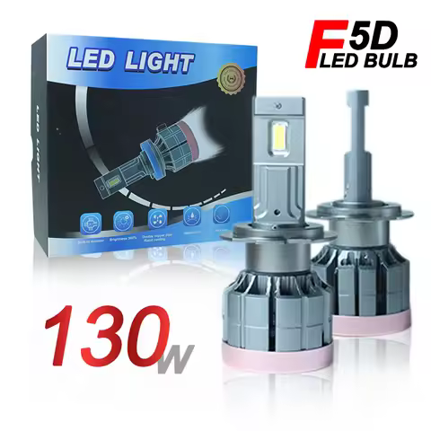 F5d 130w H4 Car LED Bulb Headlight Fog Light 13000lm H4 H3 9012 9004 Led Bulb Lamp 6500k H4 H11 9006