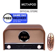 (FREE SAME DAY DELIVERY) Nakamichi Heritage 800 Bluetooth Micro Speaker System (Wood Texture)