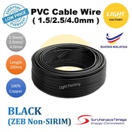 100% Pure Copper Cable Wire 1.5MM 2.5MM 4.0MM PVC Cable Wire Pure Copper SIRIM APPROVED & NON SIRIM