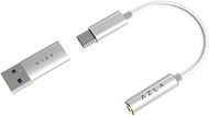 AZLA Smart DAC A100 Silver [Type-C to 3.5 mm Jack Converter] 4 Pole Microphone Input, Supports 96kHz