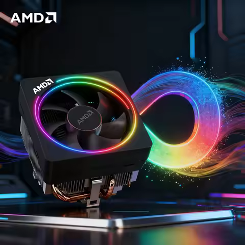 AMD Air Cooler CPU Fan RGB Supports AM4/AM5 Motherboard AMD Ryzen Wraith Cooler Wraith Prism Cooling