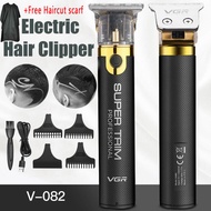 VGR Professional Hair Clipper Buddha Electric Hair Trimmer Barber Hair Cutting Machine USB Rechargeable Baldheaded Beard Trimmer For Men Black