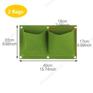 2 Pockets Vegetables Green Bags Wall Hanging Planting Gardening Flowers Plant Grow Pot Planter Home Decoration Tools  SG2L