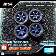 1/64 Wheelswap TE37 MAG BLUE ( 10mm x 4mm )