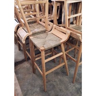 ✅ Free delivery เก้าอี้มินิมอล เก้าอี้เคาเตอร์ บาร์ สานเชือกใบยาสูบ Stool Bar / Floor to Seat high 75 cm