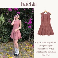 - DRESS Sleeveless Short style with checkered pattern and youthful dynamic pleats Hanni Dress (V40)
