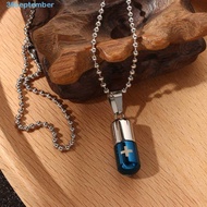 SEPTEMBER Clavicle Choker Men Cool Perfume Holder Ashes Vial Keepsake Memorial Jewelry Cross Engrave