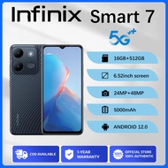 Cellphone Infinix SMART7 5G promo cheap Android 10.0 phone 5.5inch Full Screen Dual SIM phone original free shipping android phone RAM12GB+ROM512GB cheap phone cp original sale HD legal Phones Unlocked cellphone sale gaming phone 24MP+48MP smartphone