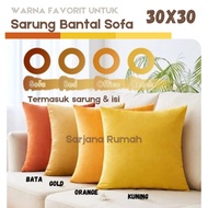 Premium Suede plain sofa cushion (cover & contents) 30x30 premium and thick sofa cushion cover