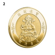 4CM Koin cina Feng Shui Dewa Rejeki Koin Emas Koin China Money Amulet Asli Dewa Rejeki Goldcoin Simb