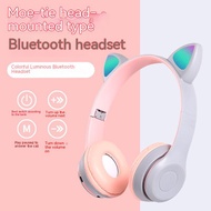 TWS Bluetooth Earphone Wireless Cartoon cat ears luminous stereo headset Bluetooth headset
