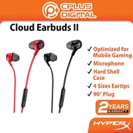 HyperX Cloud Earbuds II Gaming Earbuds 3.5mm Wired Mobile Gaming Microphone 90° Plug PC Steam Deck S