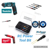 TT-079 T-Works Power Tool Hex Tips（1.5, 2.0, 2.5, 3mm) With Marking Colors Cap