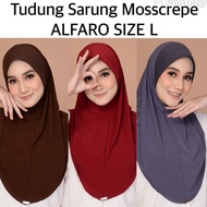 SIZE L - ALFARO tudung sarung mosscrepe sarima berdagu