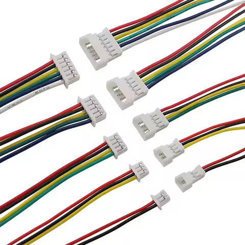 10Pcs Mini Micro JST 1.25mm Pitch Male / Female Connector 2/3/4/5/6 Pin Plug With Terminal Wires Cab