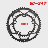 GOLDIX 110BCD 50-34T แผนที่จักรยาน Crankset ห่วงโซ่คู่สําหรับ 9/10/11 ความเร็ว Shimano SRAM พับจักรย