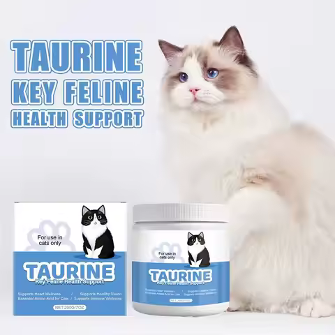 200g Taurine Powder for Cats – Essential Amino Acid Supplement for Heart Health & Function, Supports