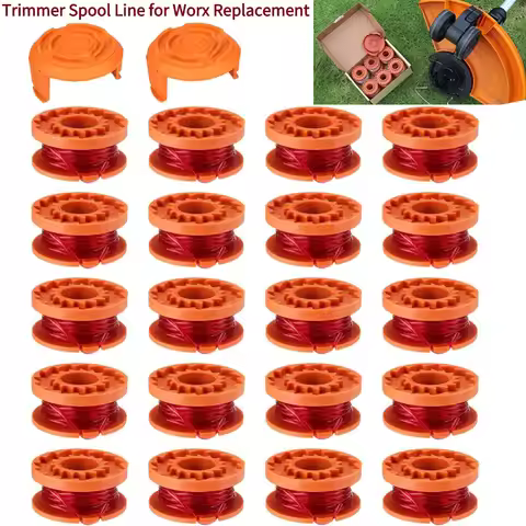 Trimmer Spool Line for Worx Replacement Grass Trimmer Line Spool Set For Worx Weed Eater 10FT/ 3.1M 