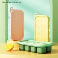 TWE 1Pc 8 Cell Food Grade Silicone Mold Ice Grid With Lid Ice Case Tray Making Mould Ice Storage Box Reusable DIY Kitchen Gadget SG