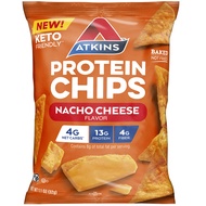 Atkins Nacho Cheese Protein Chips, 4g Net Carbs, 13g Protein, Gluten Free, Low Glycemic, Keto Friend