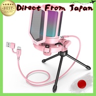 Versatile RGB USB Condenser Microphone with Cardioid Pickup Pattern for Streaming, Gaming, and Onlin