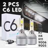 C6 Led Headlight Bulb 6000K COB Headlight Bulbs LED motor LED H4 H1 H3 H7 H11 9005 9006