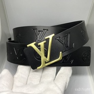 Embossed Luxury LV New Men's Belt LV Fashion Casual Black Belt M9043V 13F8 belt
