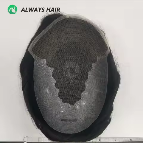 5X7 Inches Small Size Q6 Hair Toupee Men's Capillary Prosthesis Hair 6 Inches Inian Human Hair Wig M