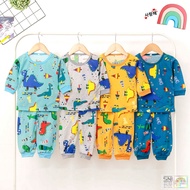 RAINBOW KIDS - DINO RRR FULLPRINT CUFF SET \ CHILDREN'S PAJAMA SLEEVE SET 1-4 YEARS