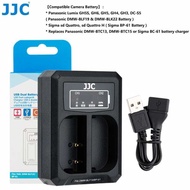 JJC Dual Slot USB Charger Lumix G9II S9 II S5 IIX DC-S5M2 DC-S5 GH6 GH5S GH5 GH4 GH3 More, for Panas