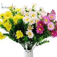 12 Bundles Artificial Daisies Flowers Outdoor Fake Plants White Daisy Fake Foliage Greenery Faux Plants