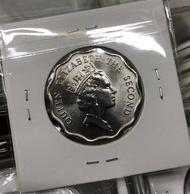 L2.21香港貳圓 1989年  [大皇冠二元]【全新UNC未使用--超級爆光靚品/超強原廠車輪轉光】【英女王 伊利沙伯二世】 香港舊版錢幣・硬幣 $280 (L2.21)